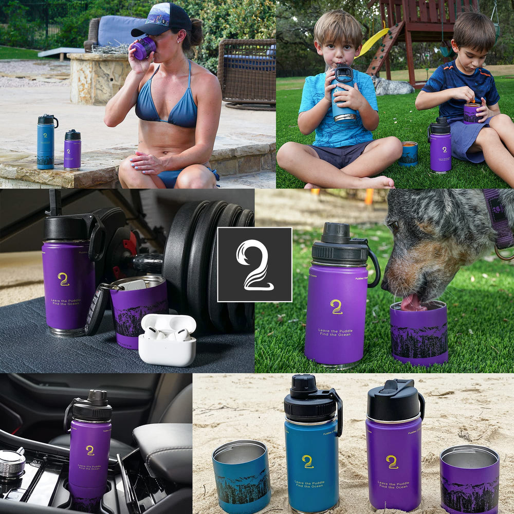 Puddles 2 Oceans twist-off snack compartment open displaying secure storage for snacks