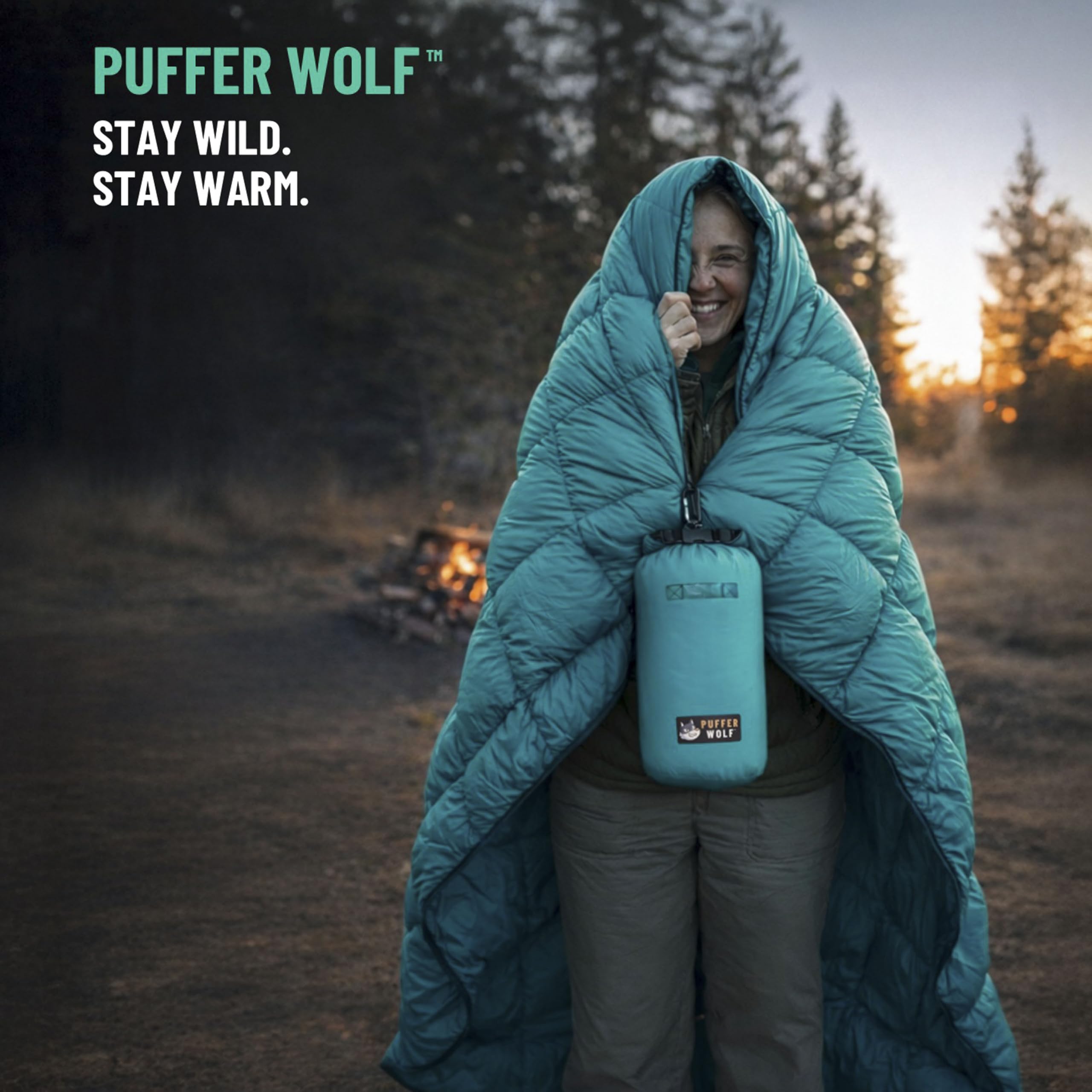 PUFFER WOLF insulation close-up showing PW700 loft and quick recovery