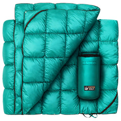 PUFFER WOLF front view showing full blanket and coverage benefit