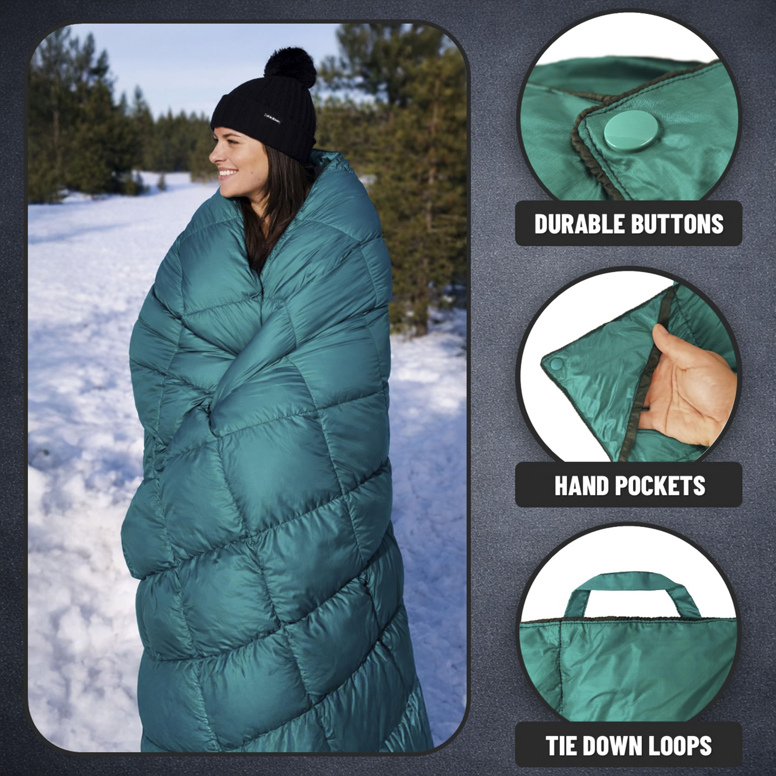 PUFFER WOLF used at stadium offering portable seating warmth