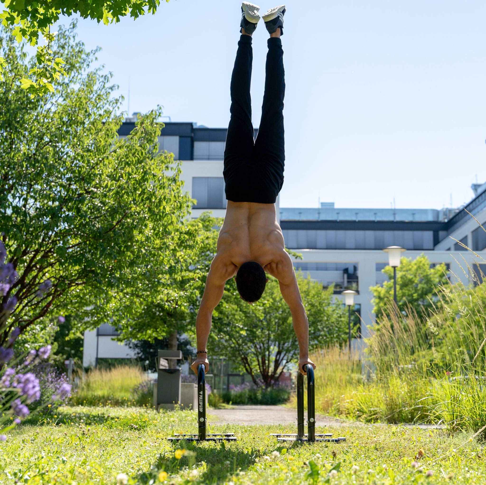 PULLUP & DIP on gym mat in lifestyle setting showing home training convenience