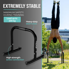 PULLUP & DIP detail of coaxial rubber feet demonstrating wobble-free stability