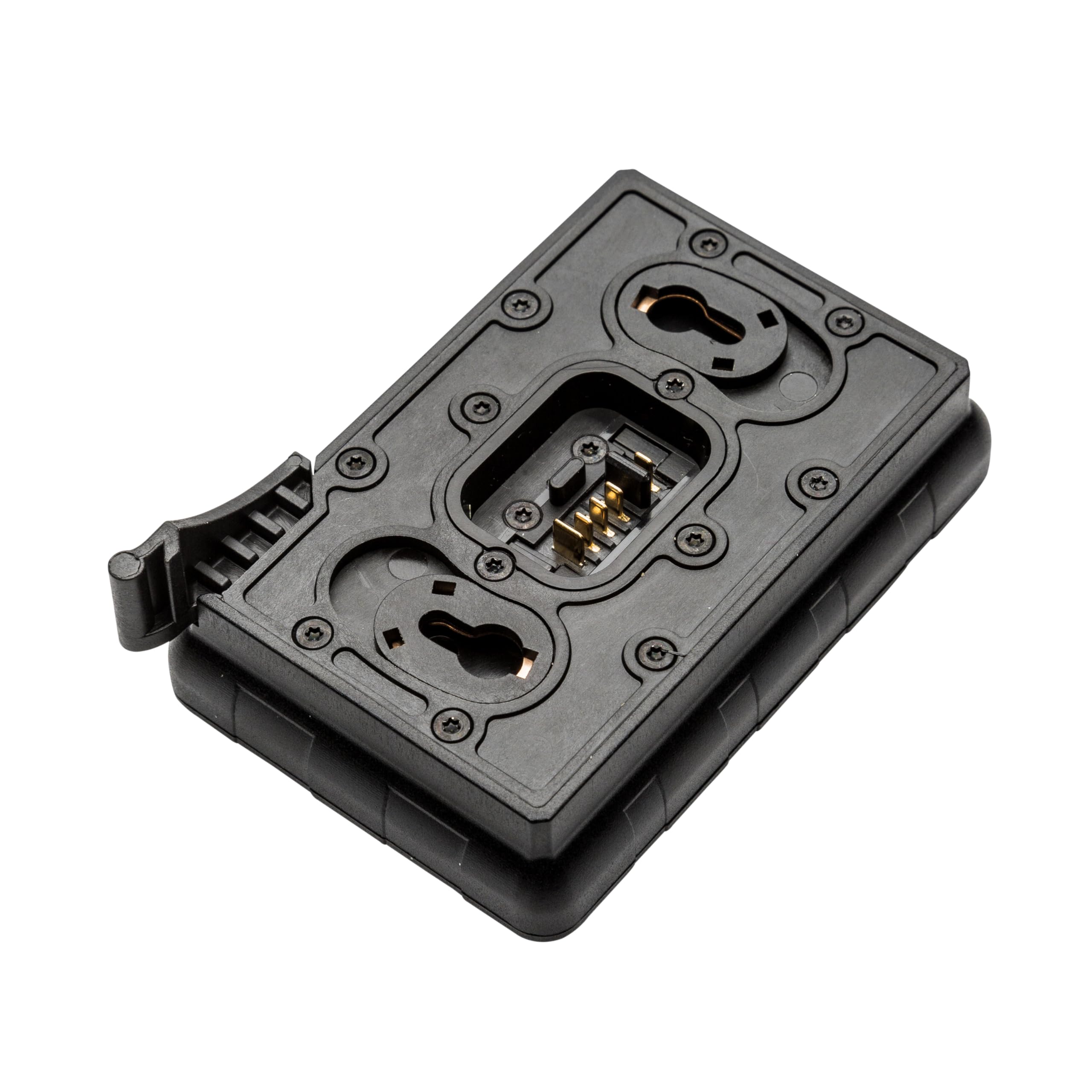 Pulsar charger front view showing compact durable housing and easy storage