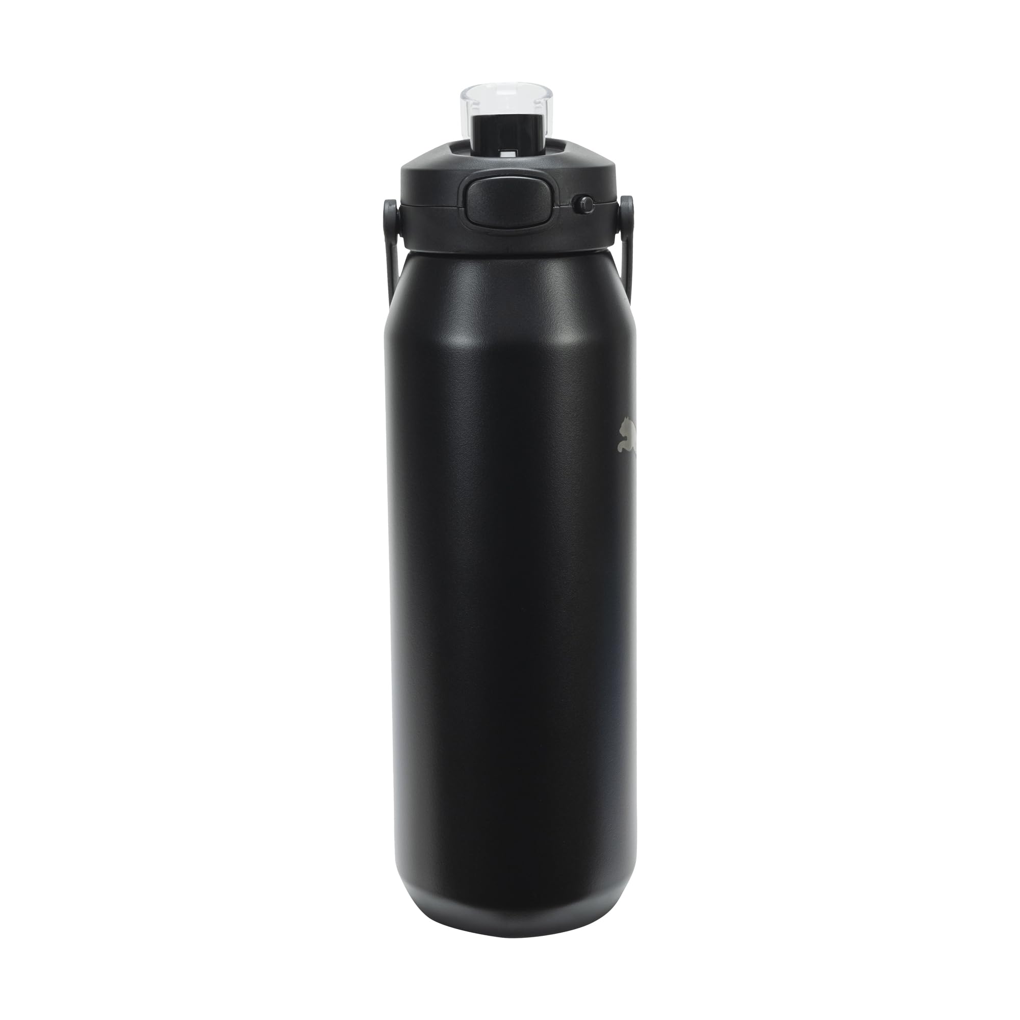 PUMA bottle in use at gym, insulated bottle keeps workouts hydrated