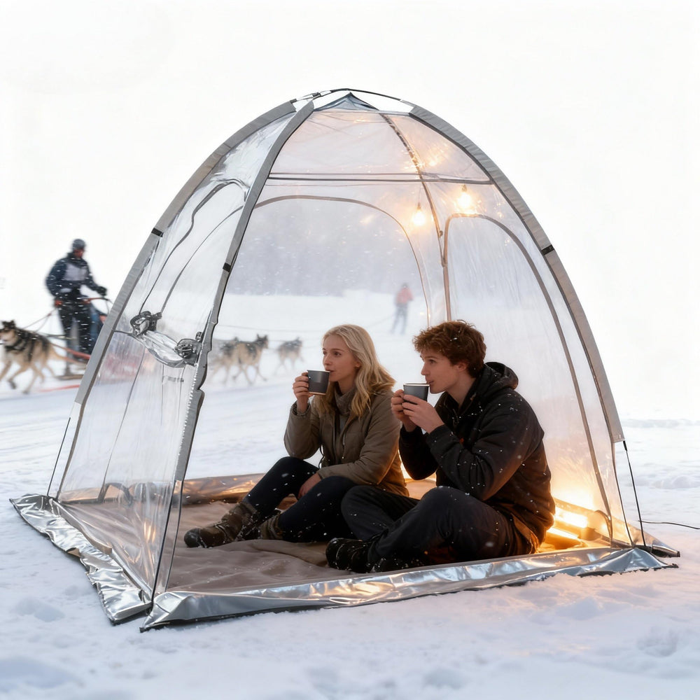 Pumbba folded into carry bag for compact transport and storage