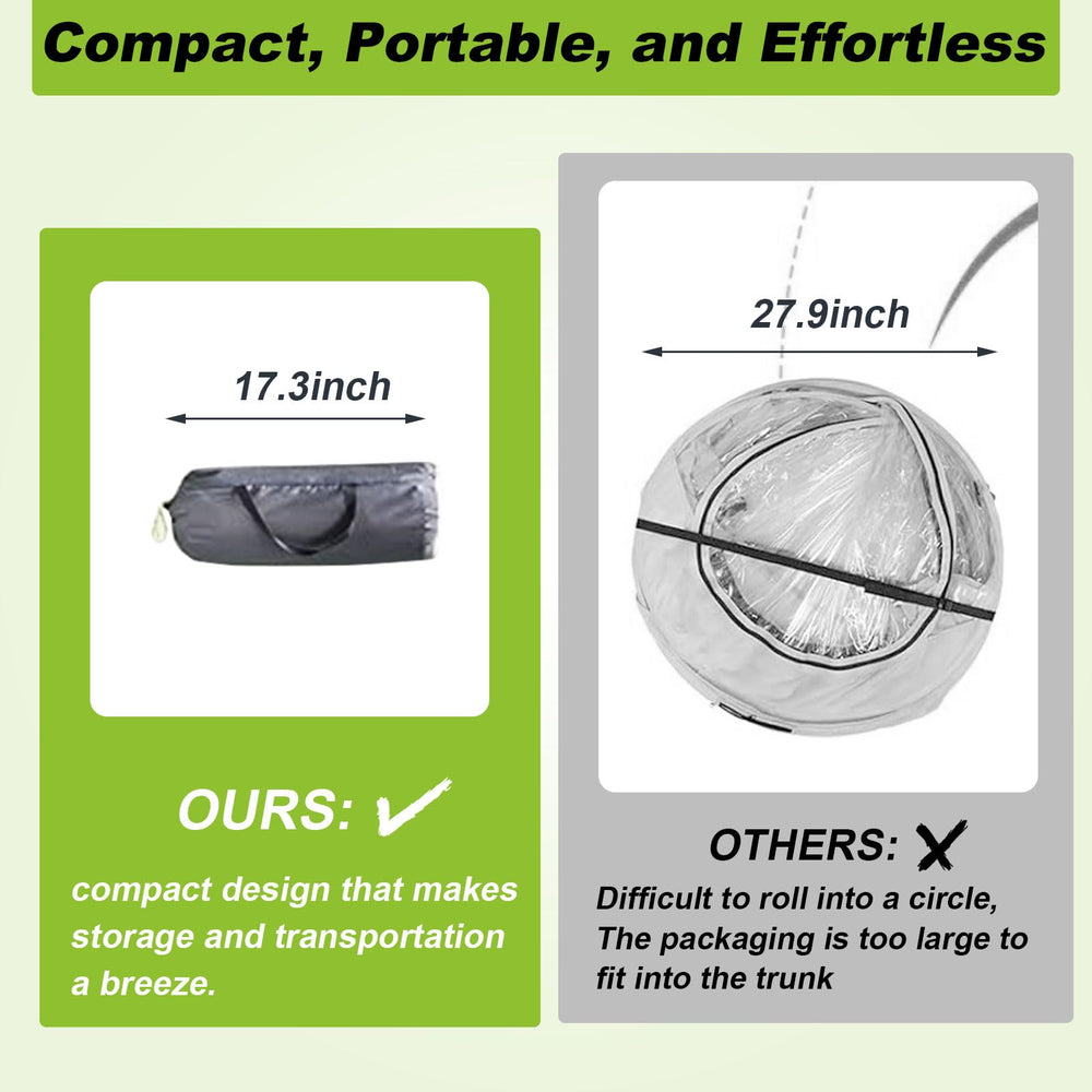 Pumbba scale next to backpack demonstrating compact storage advantage