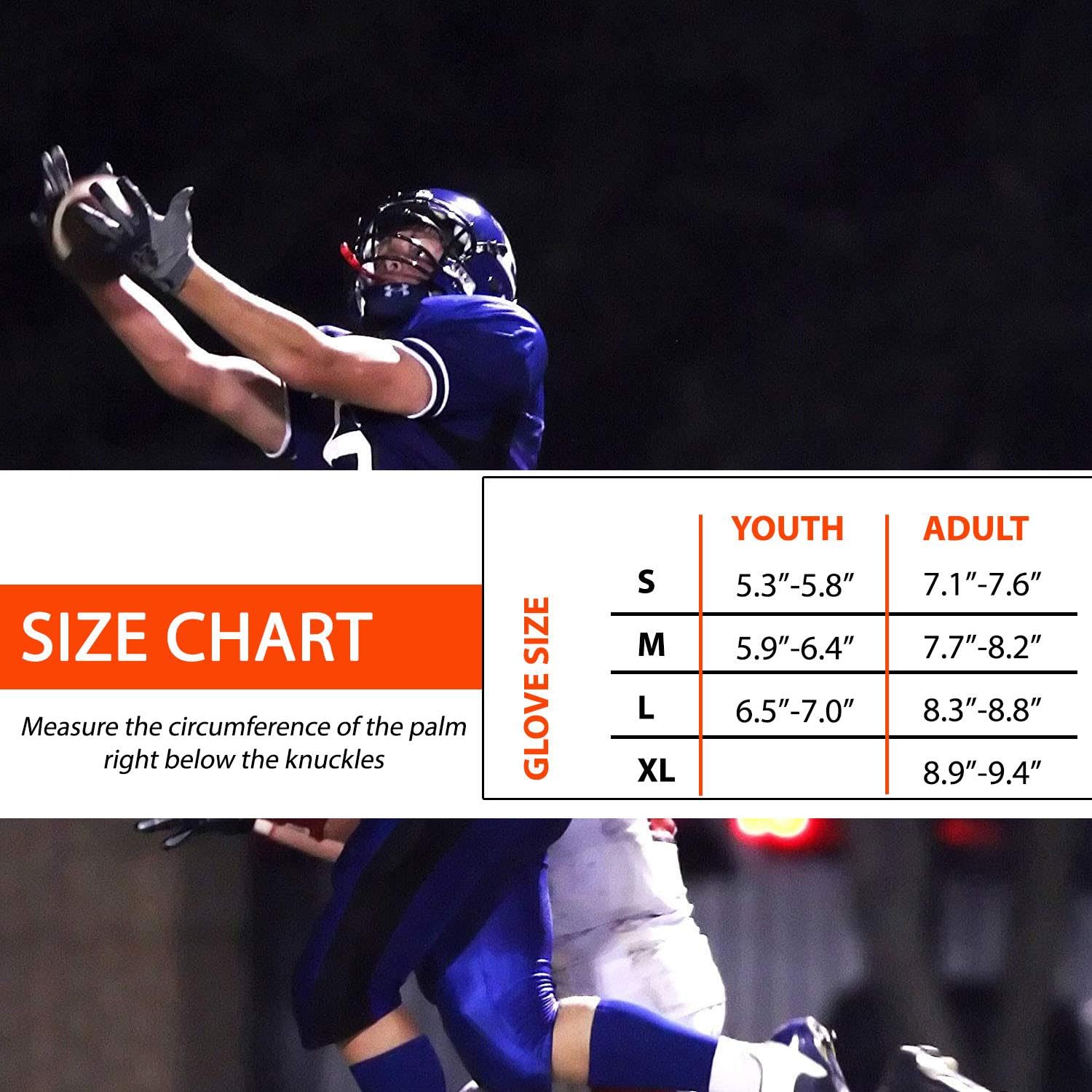 Pure Athlete gloves in use catching pass demonstrating improved control