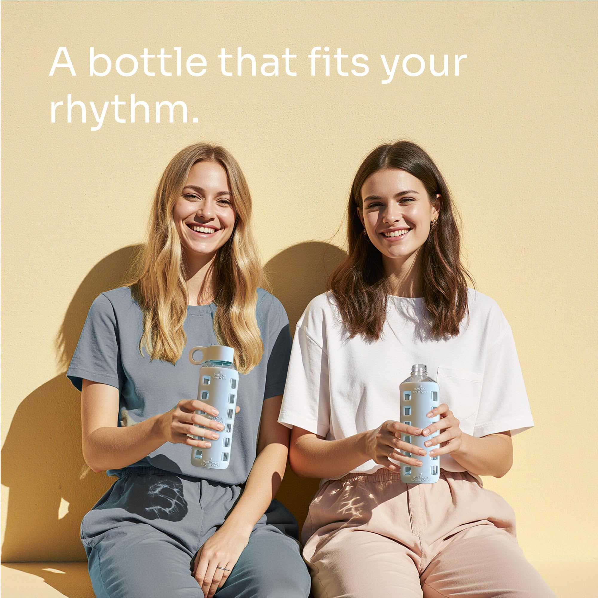 purifyou bottle at gym next to equipment showing workout hydration convenience