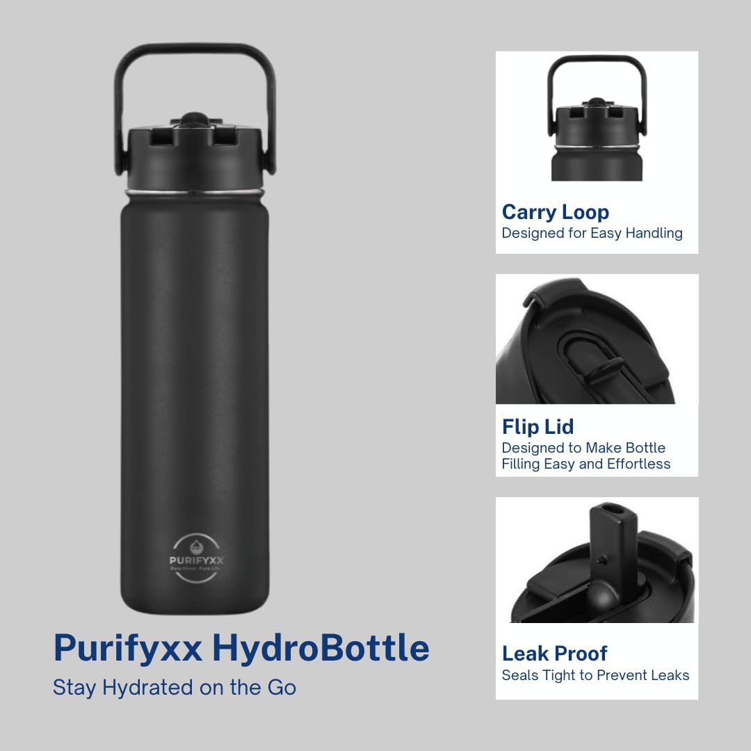 PURIFYXX two straw options laid out for convenient, customizable drinking