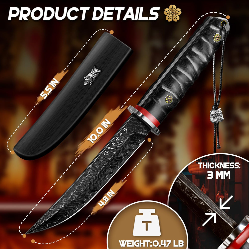 PURPLEBIRD fitted wooden sheath holding blade safely for secure carry