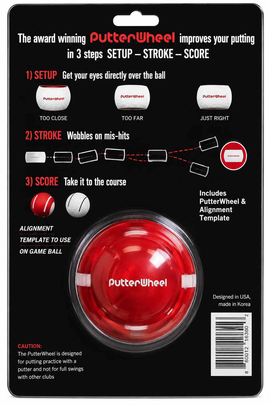 PUTTERWHEEL close-up of texture showing realistic feel and clear feedback