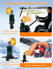 PUTTLAZR adjustable cup holder adapter installed for secure fit