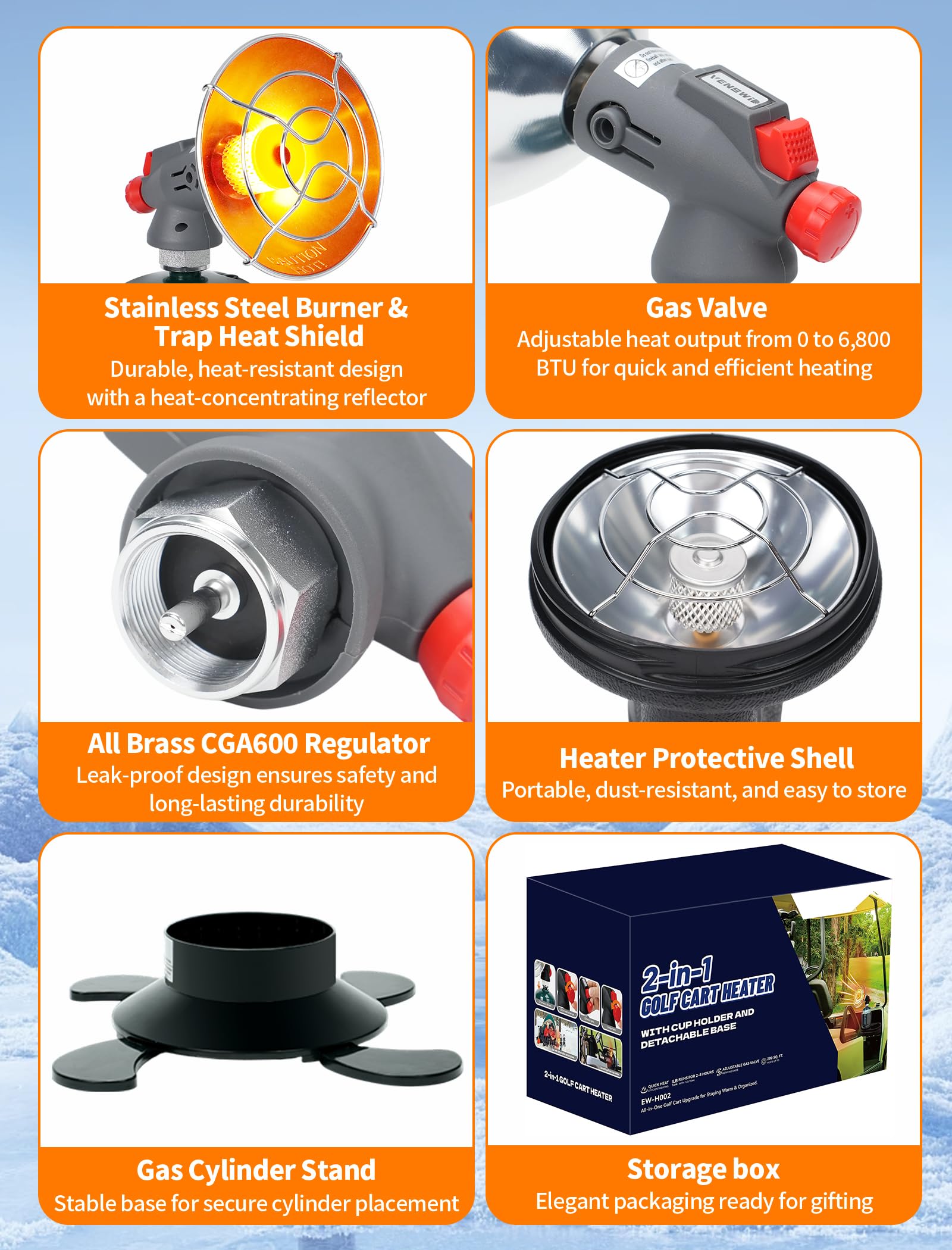 PUTTLAZR next to 1 lb propane cylinder showing compact fuel compatibility