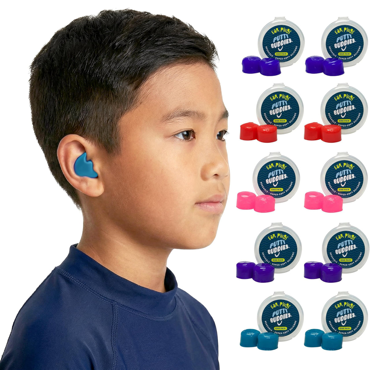 Putty Buddies front packaging showing 10 pairs and clear labeling benefit of value