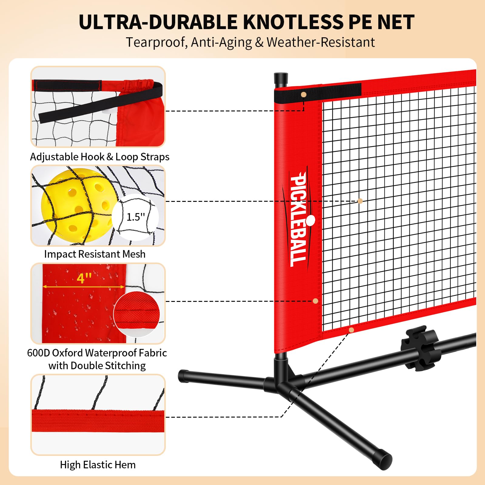 PUULIVEE 5ft solo net set up for practice demonstrating space-saving training advantage