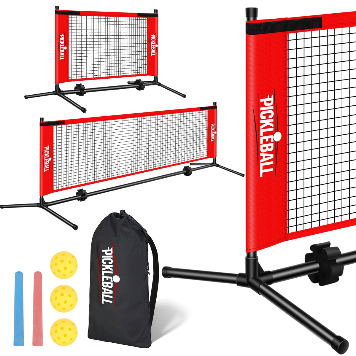 PUULIVEE front packaging view showing compact dual-size net kit and bag benefit