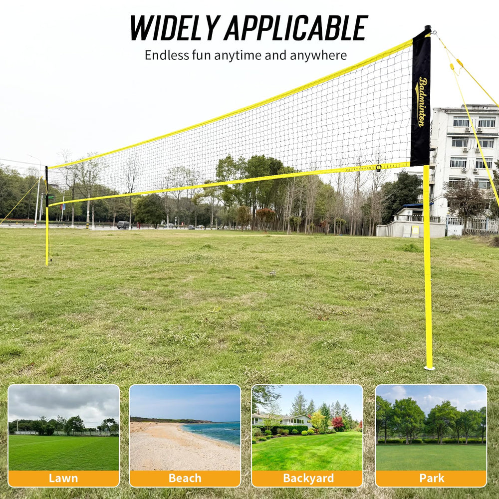 PUULIVEE size comparison with people showing regulation-length play area