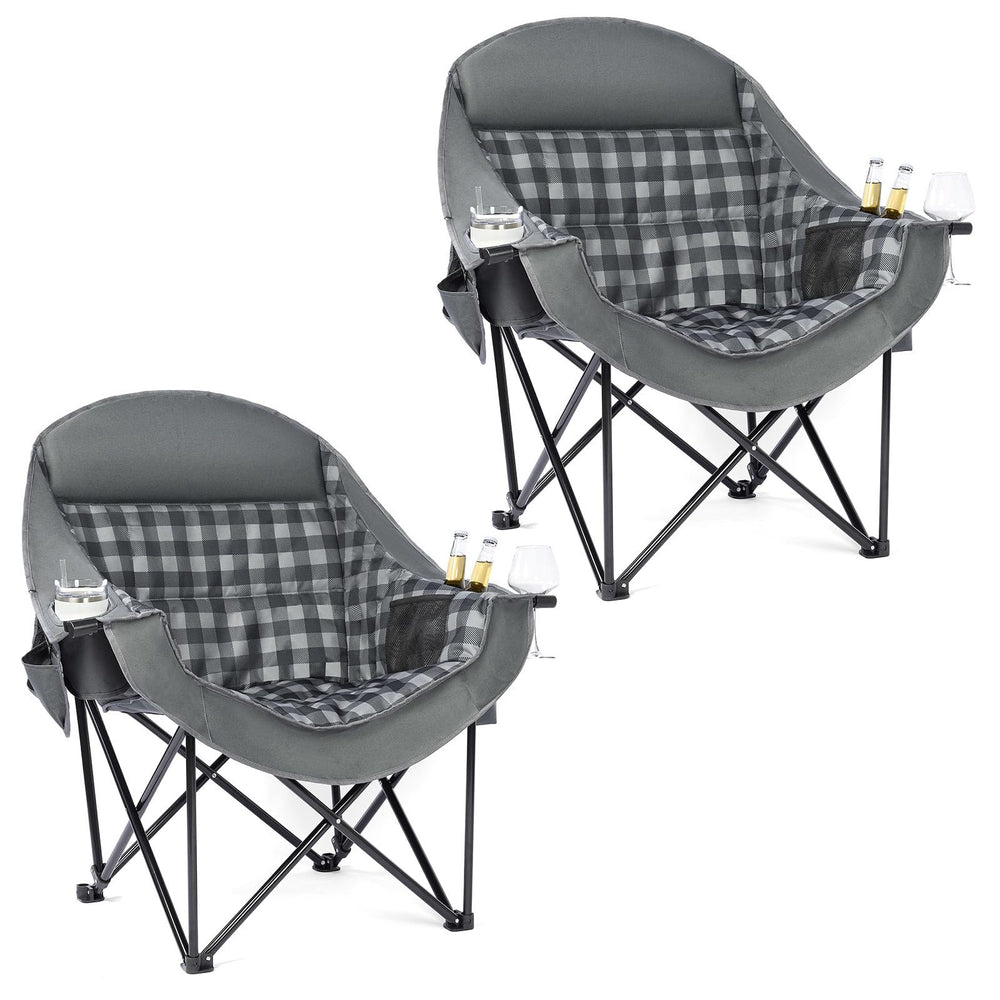 PUVASIA front view of two chairs showing roomy seating and comfort