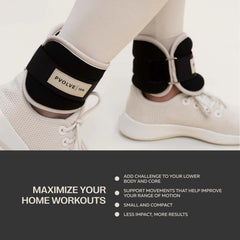 PVOLVE ankle weights used during Pilates showing stable fit for smoother movement