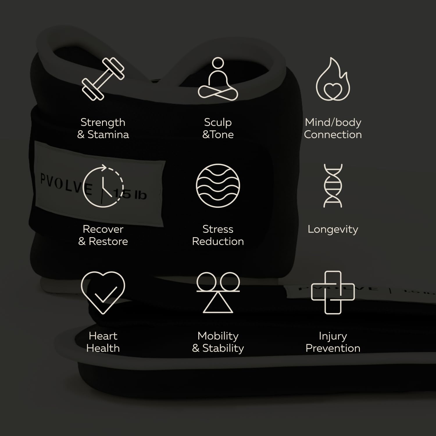 PVOLVE size comparison beside hand showing compact scale for convenient portability