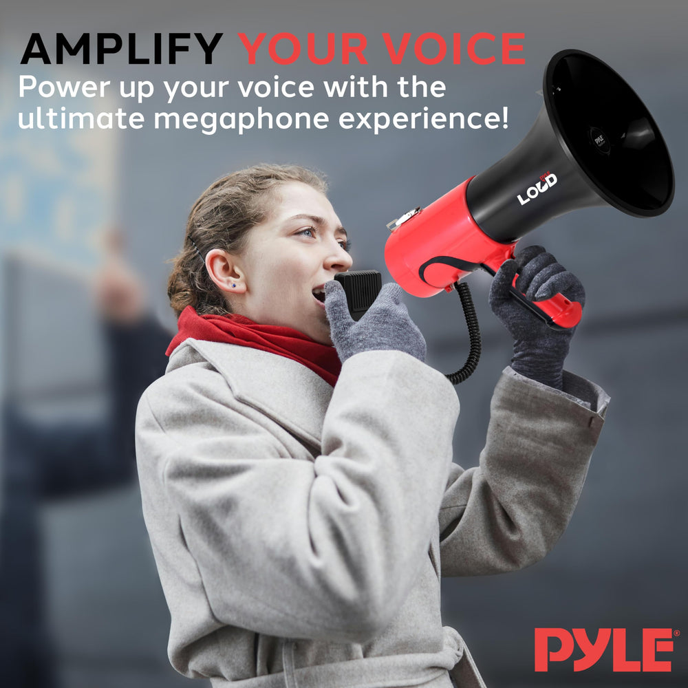 Pyle bullhorn paired with smartphone via Bluetooth for wireless playback