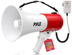 Pyle megaphone front view showing horn and clear projection benefit
