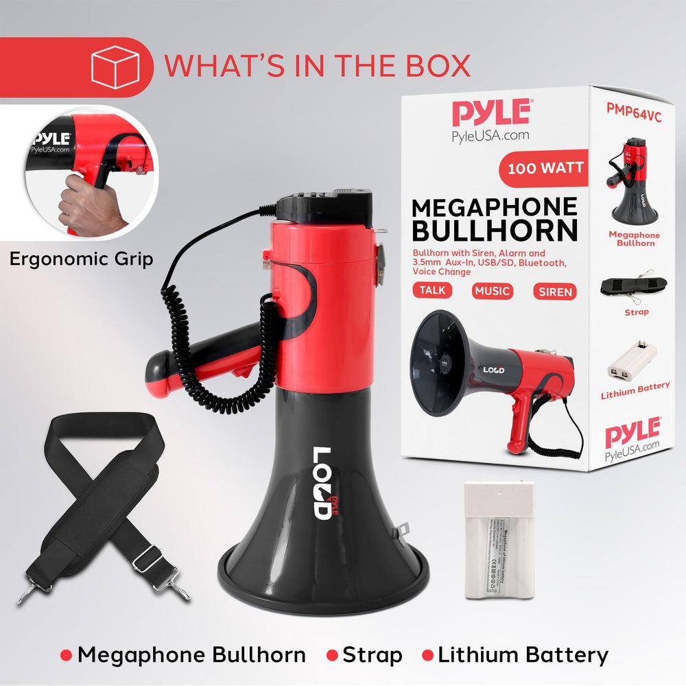 Pyle megaphone at an event energizing crowd with loud, clear audio