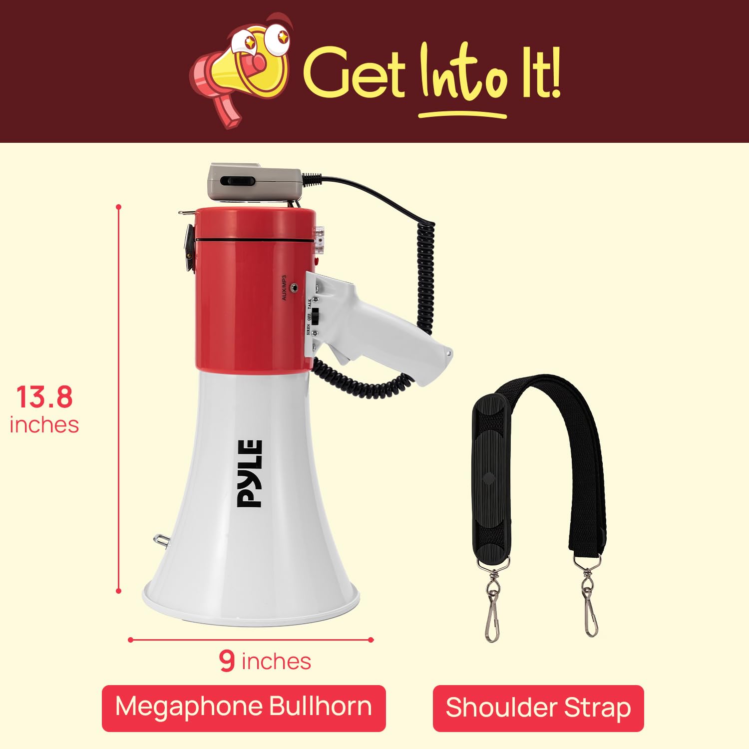 Pyle megaphone used at outdoor event for effective crowd communication