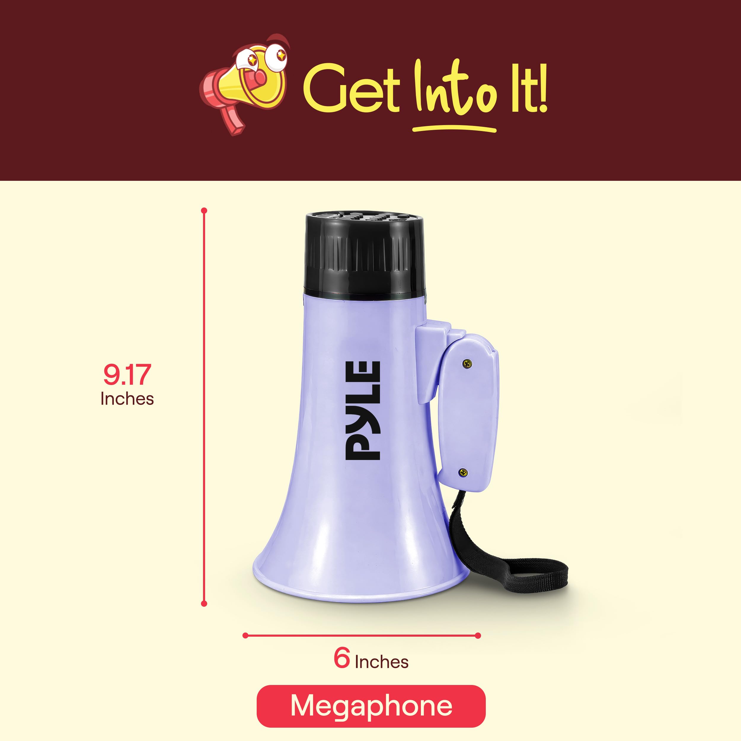 Pyle megaphone boxed packaging with included accessories for ready setup benefit