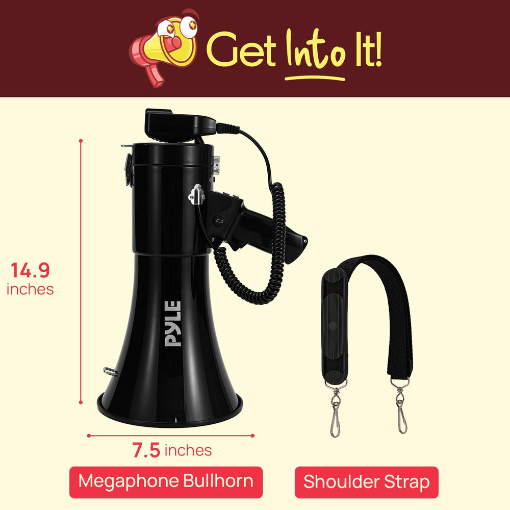 Pyle megaphone held in hand to show compact scale and easy handling