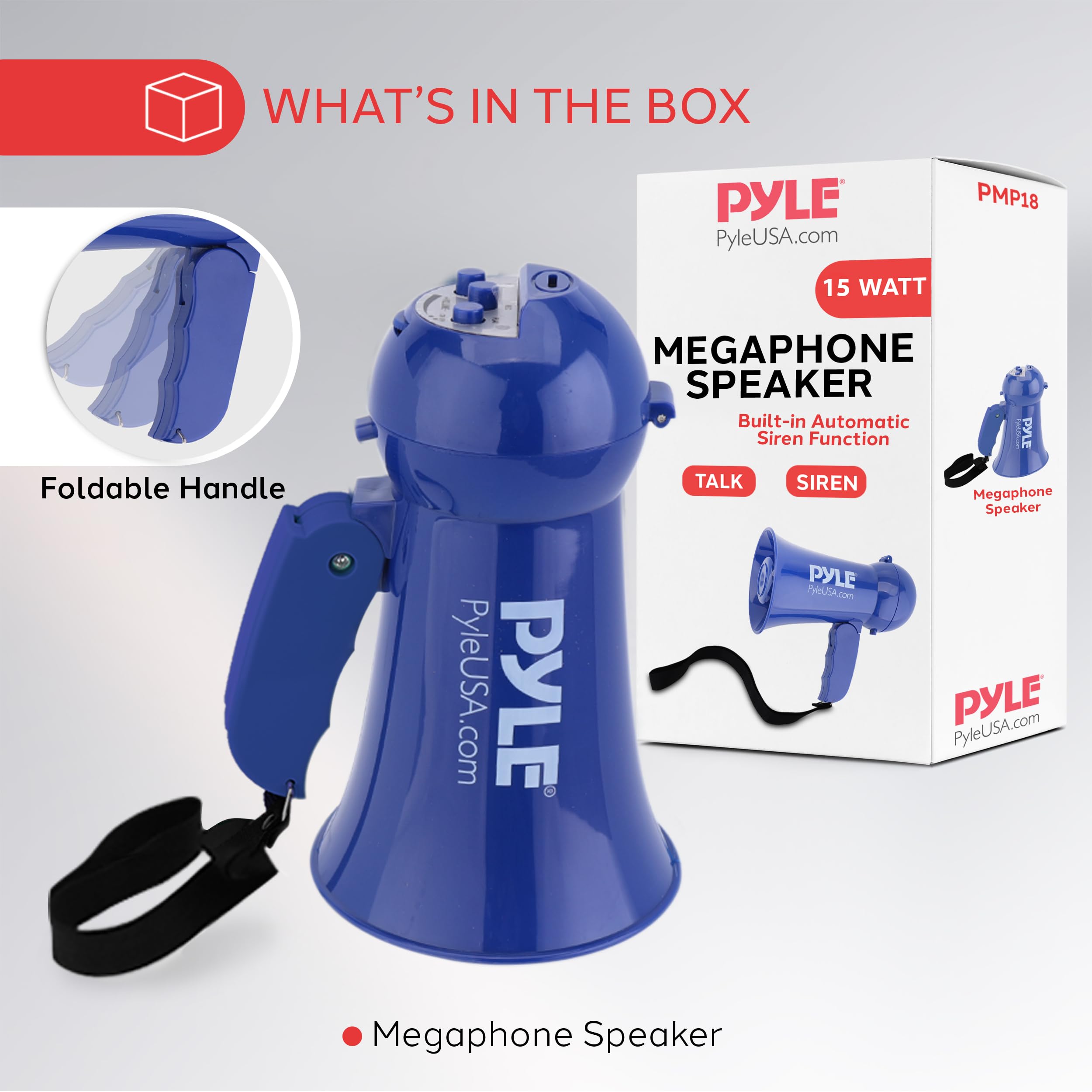 Pyle megaphone housing texture and materials showing durable construction