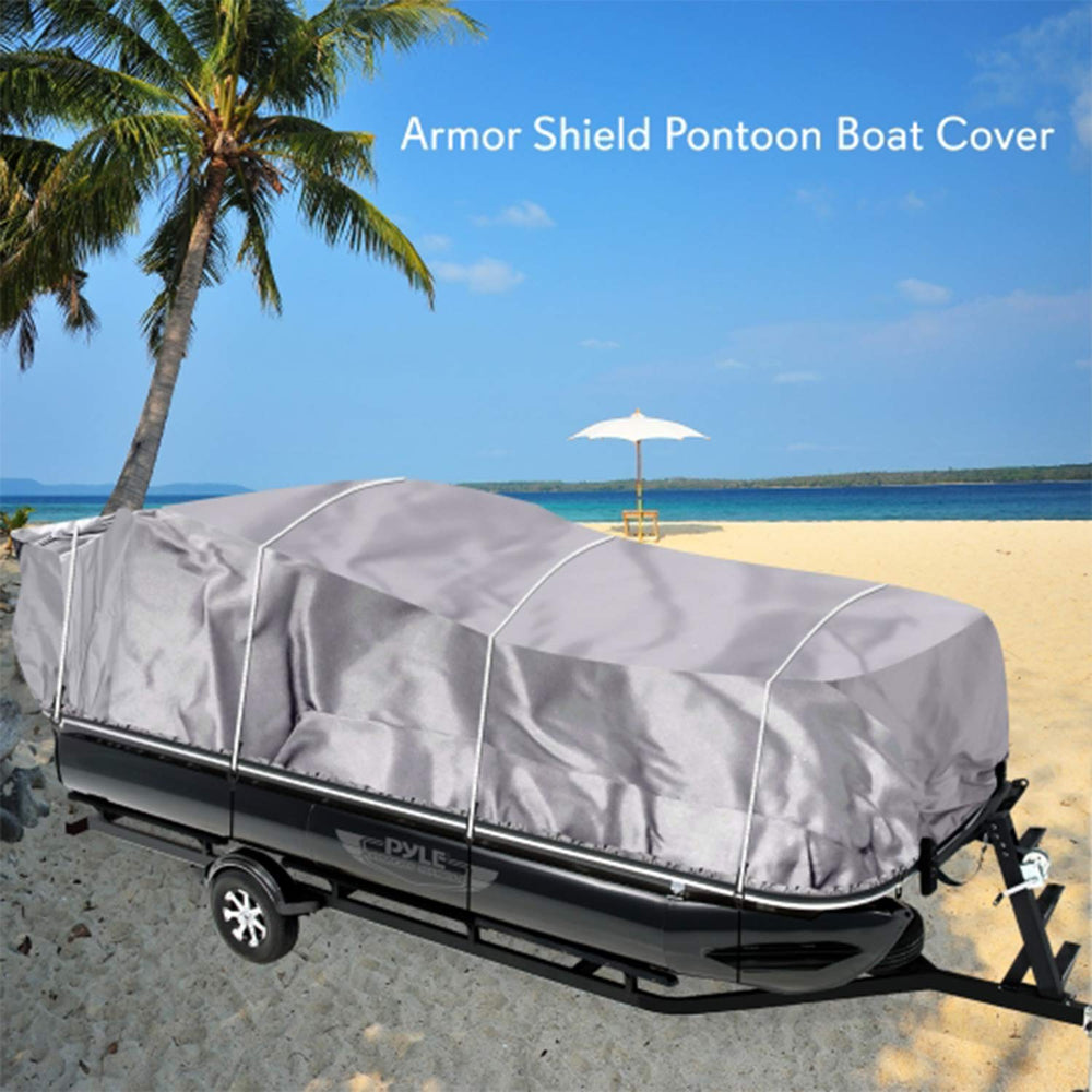 Pyle storage bag holding folded cover for easy portability