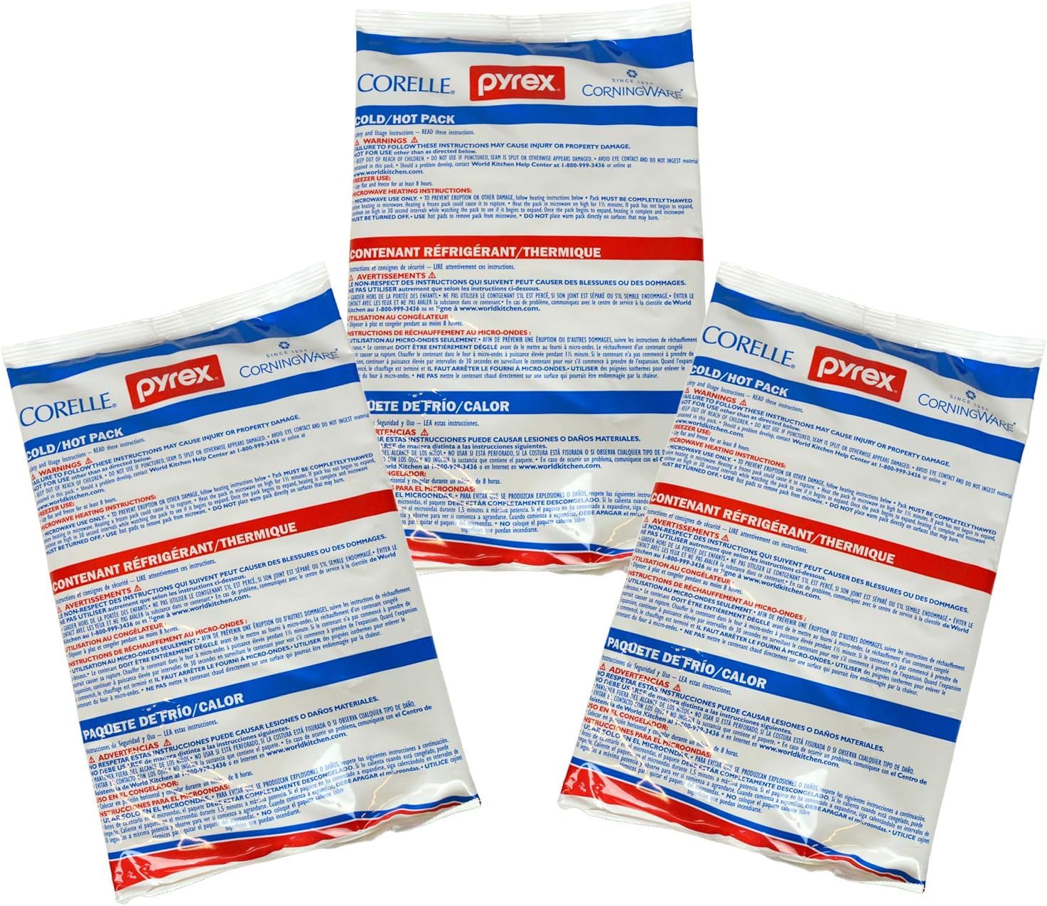 Pyrex portable large pack front view showing size and reusable benefit