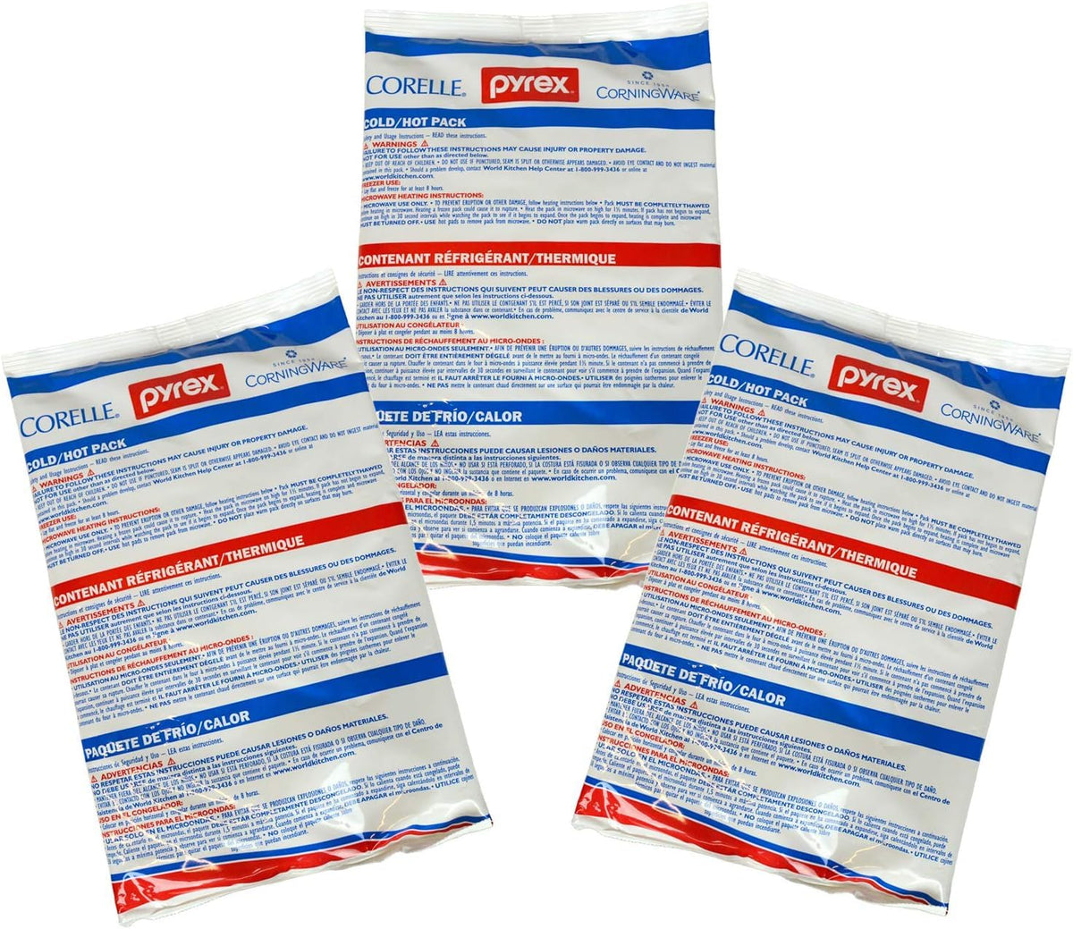 Pyrex portable large pack front view showing size and reusable benefit