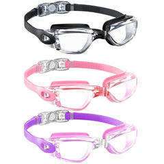 QALLY front packaging showing four kids goggles and box, convenient multi-pack benefit