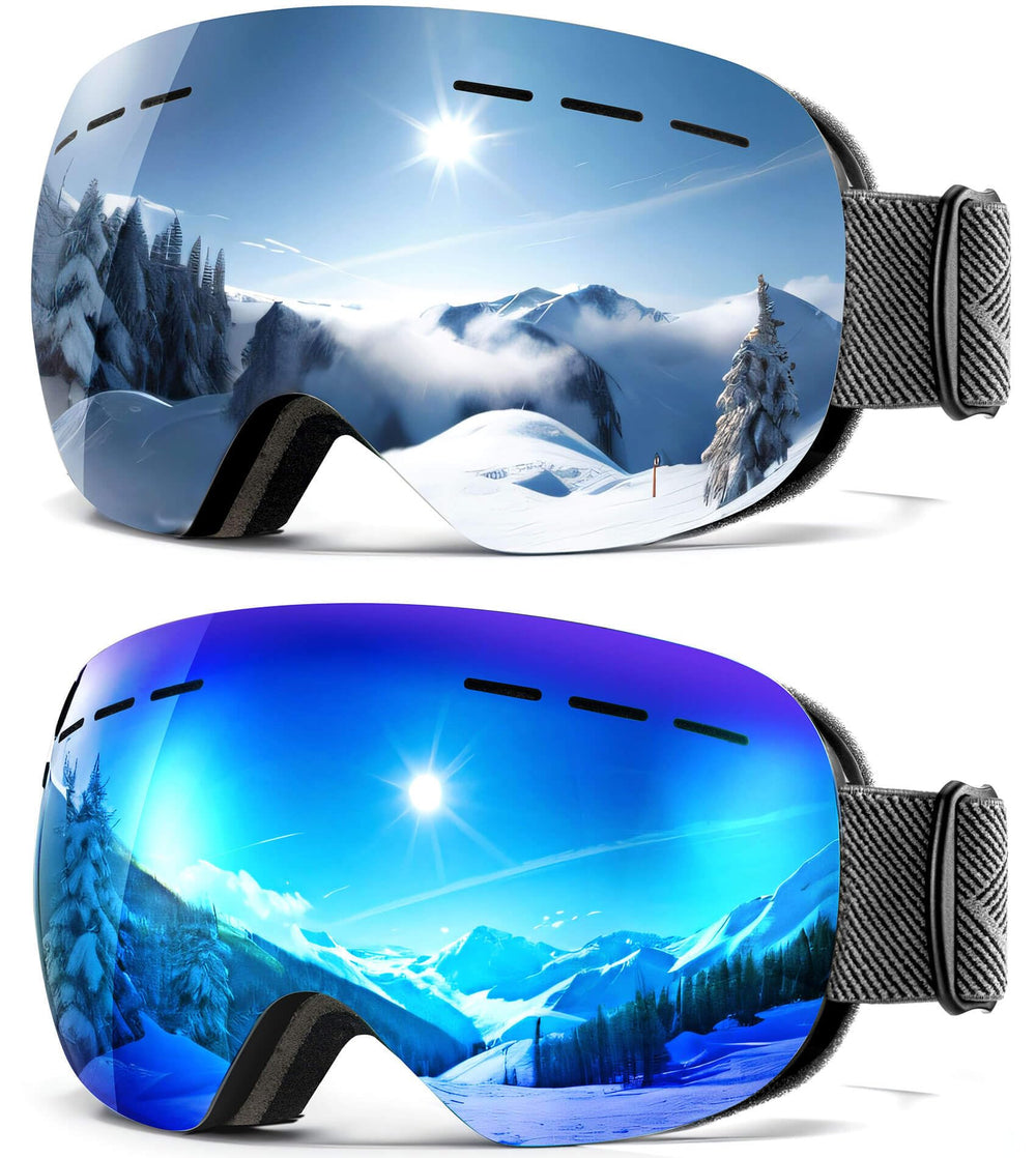QALLY front view black frame silver lens showing full-field protection and glare reduction
