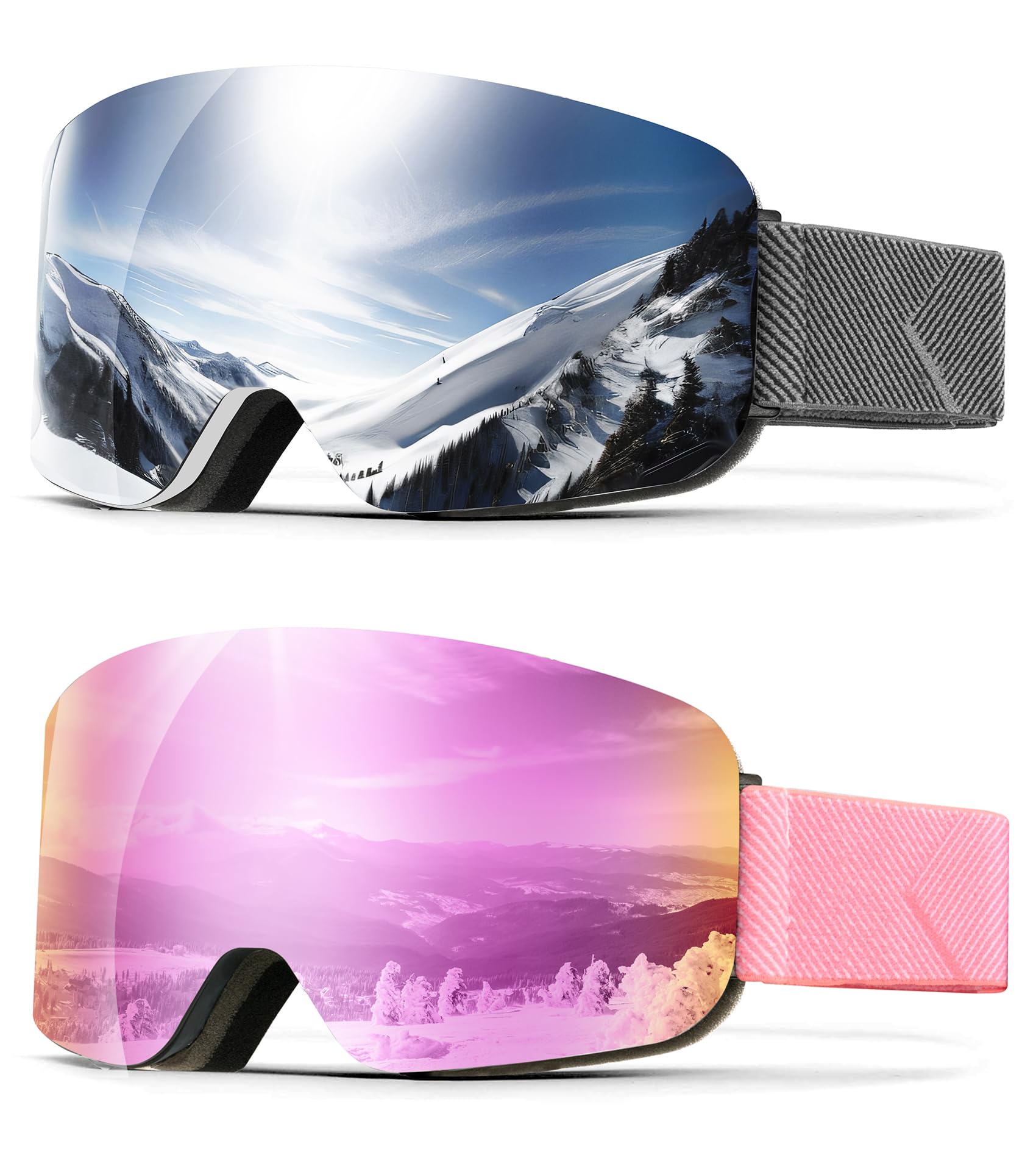 QALLY front view showing white frame and silver lens for clear vision