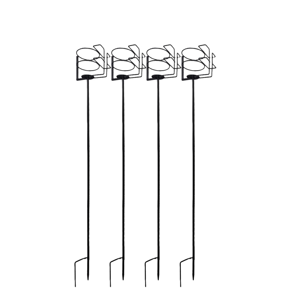 QCF stakes used at garden party holding drinks and improving outdoor setup