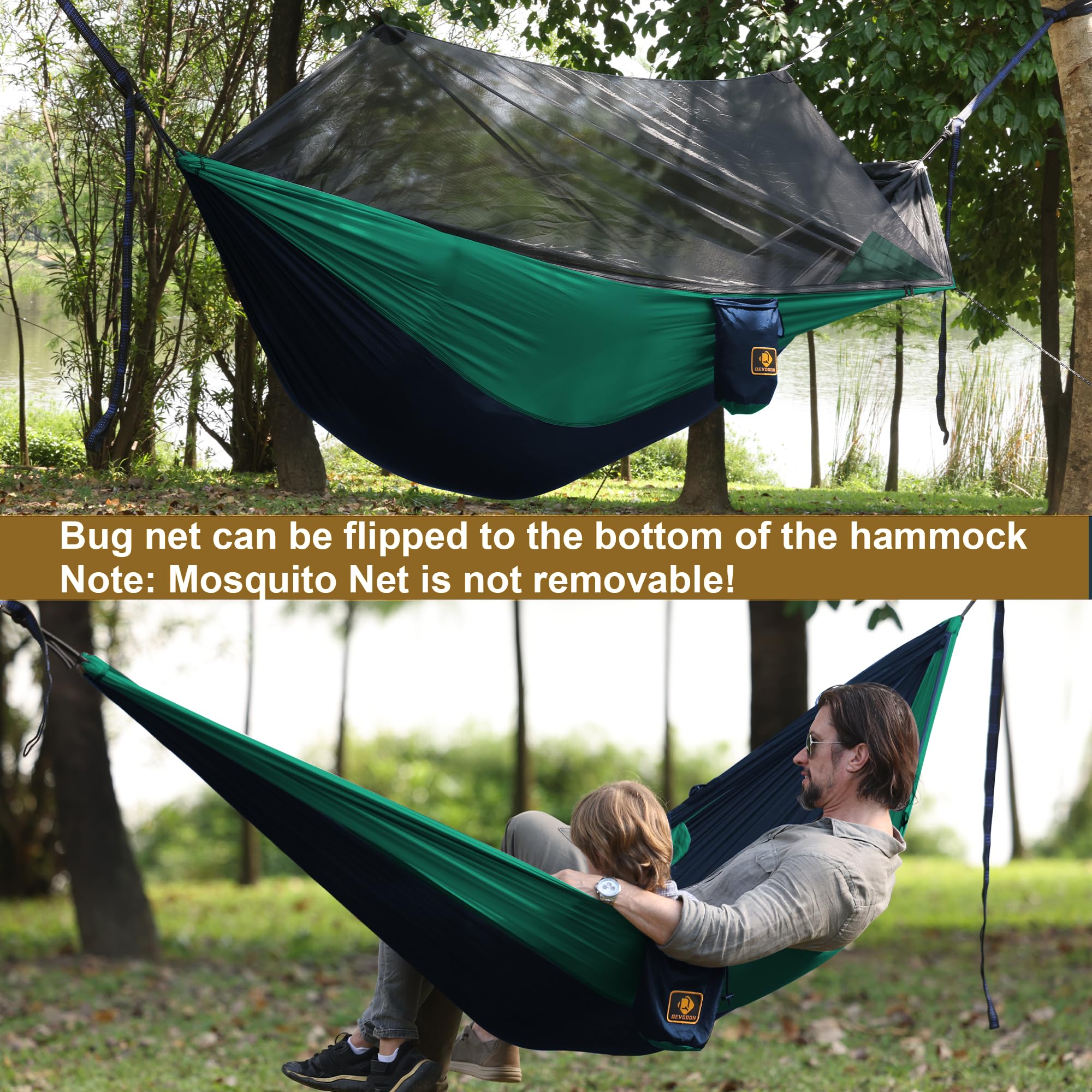 Qevooon parachute nylon and triple stitching detail for durable long-lasting support
