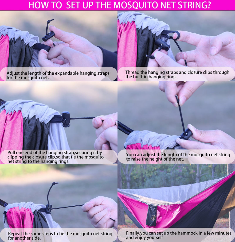 Qevooon hammock in use with two people lounging, roomy comfort for couples outdoors