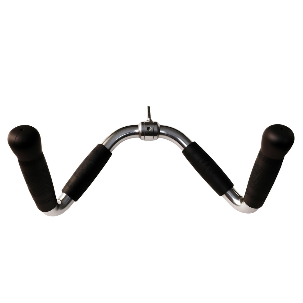 qibylift front view lat bar showing full length and shape for versatile pulls