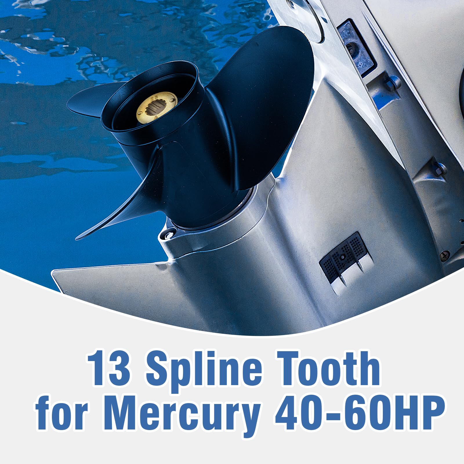 Qiclear propeller mounted on Mercury outboard showing reliable performance