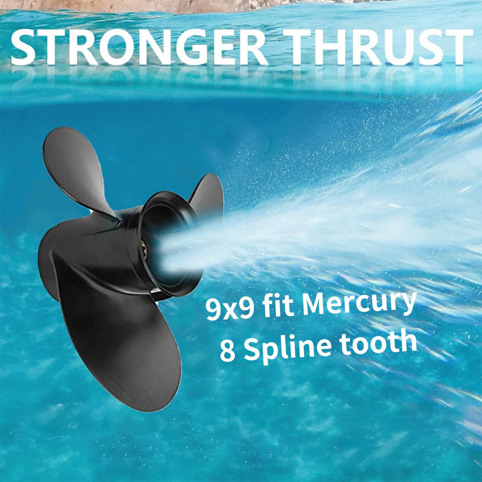 Qiclear packaged propeller with label illustrating OEM reference and ready-to-ship convenience