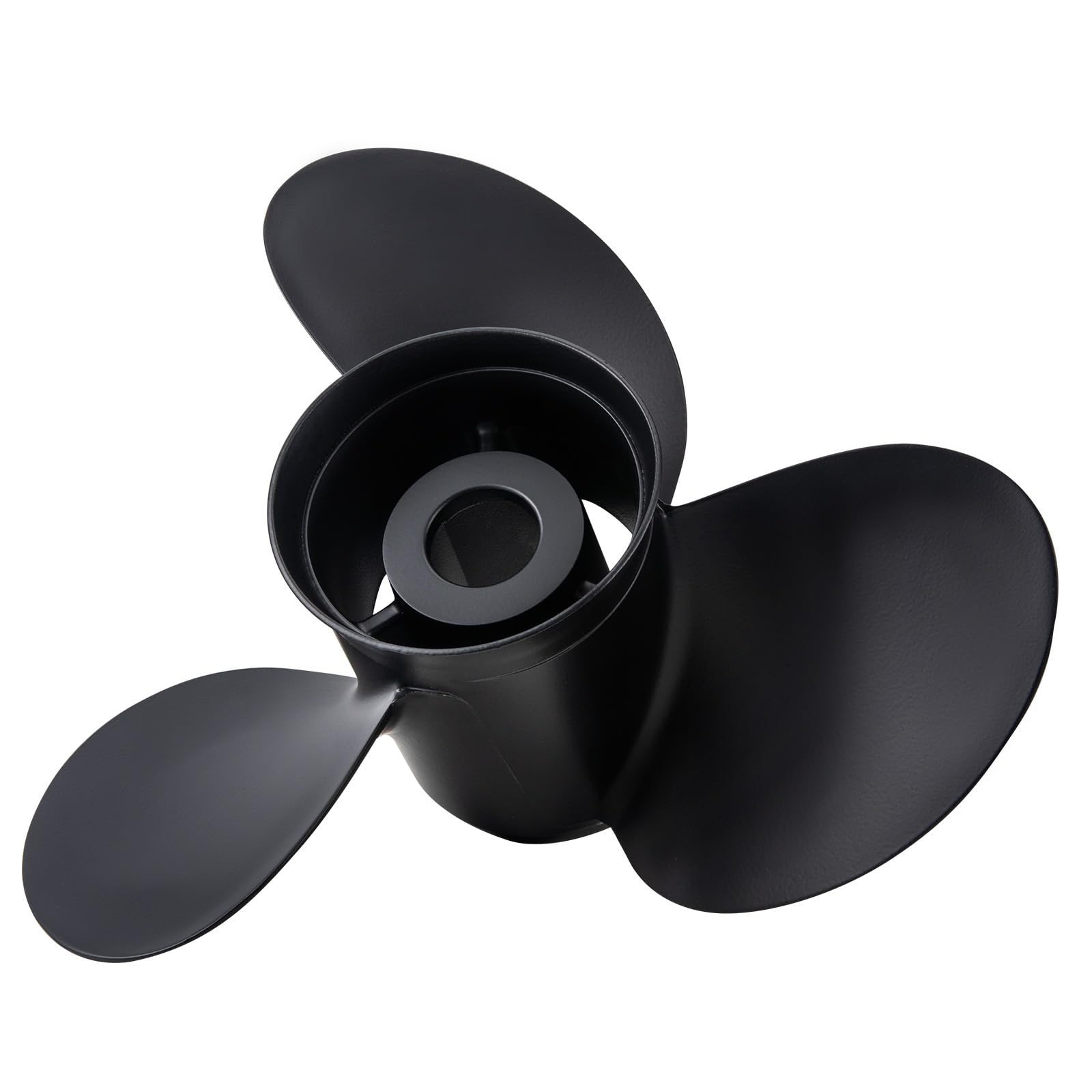 Qiclear propeller beside ruler for scale showing 14.25" diameter and 21" pitch clarity
