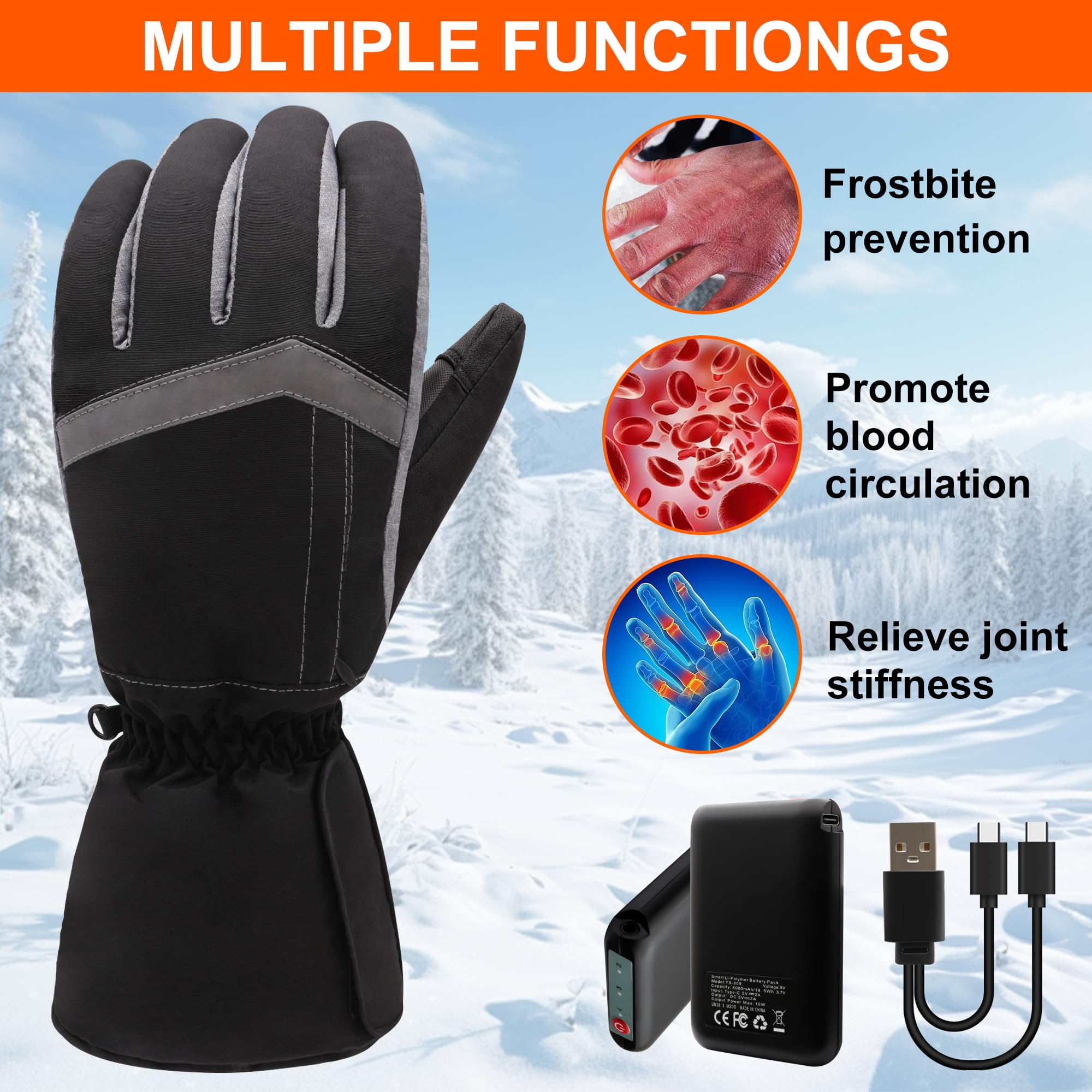 QILOVE gloves gripping motorcycle handlebar for secure cold-weather riding