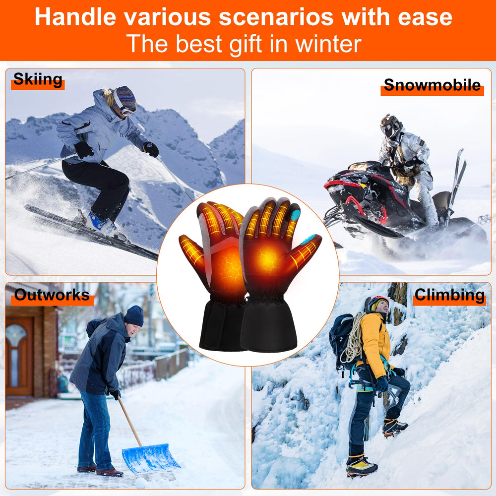 QILOVE lifestyle shot skiing to illustrate warmth during winter activities