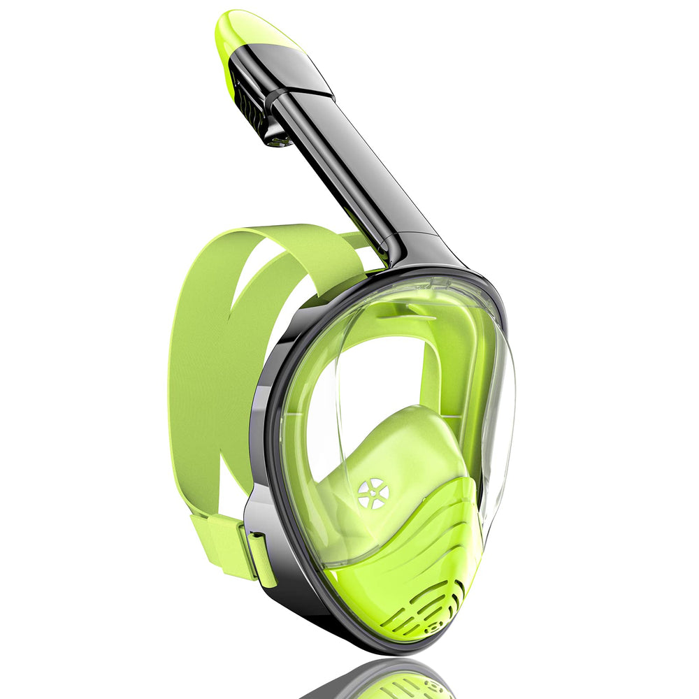 QingSong front view full face mask showing 180° lens and clear vision benefit