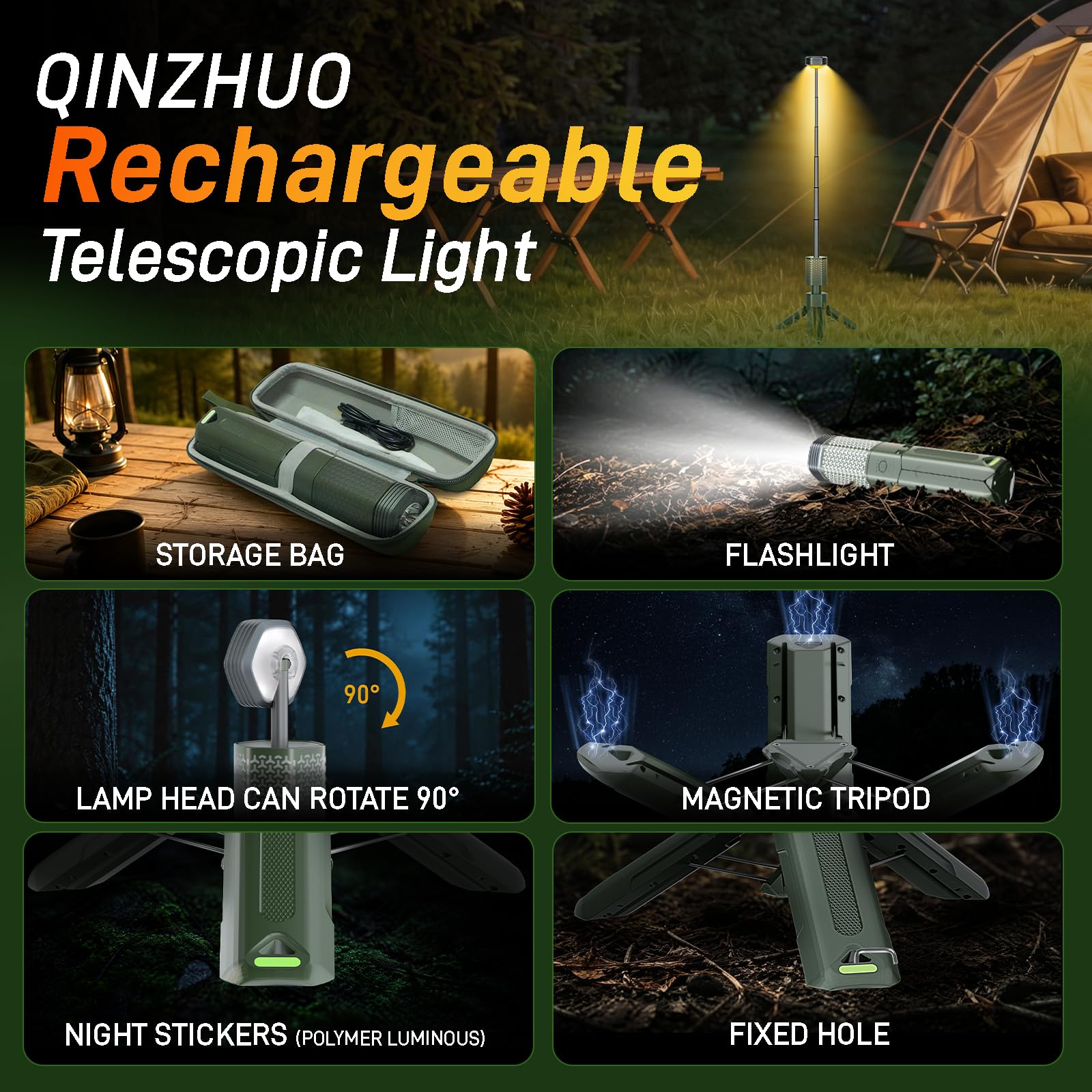 Qinzhuo closeup of control panel showing color temperature wheel and easy adjustments benefit