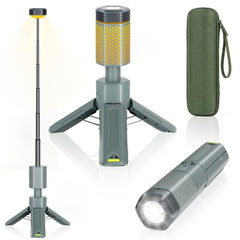 Qinzhuo front view of telescopic lantern showing compact form and portability