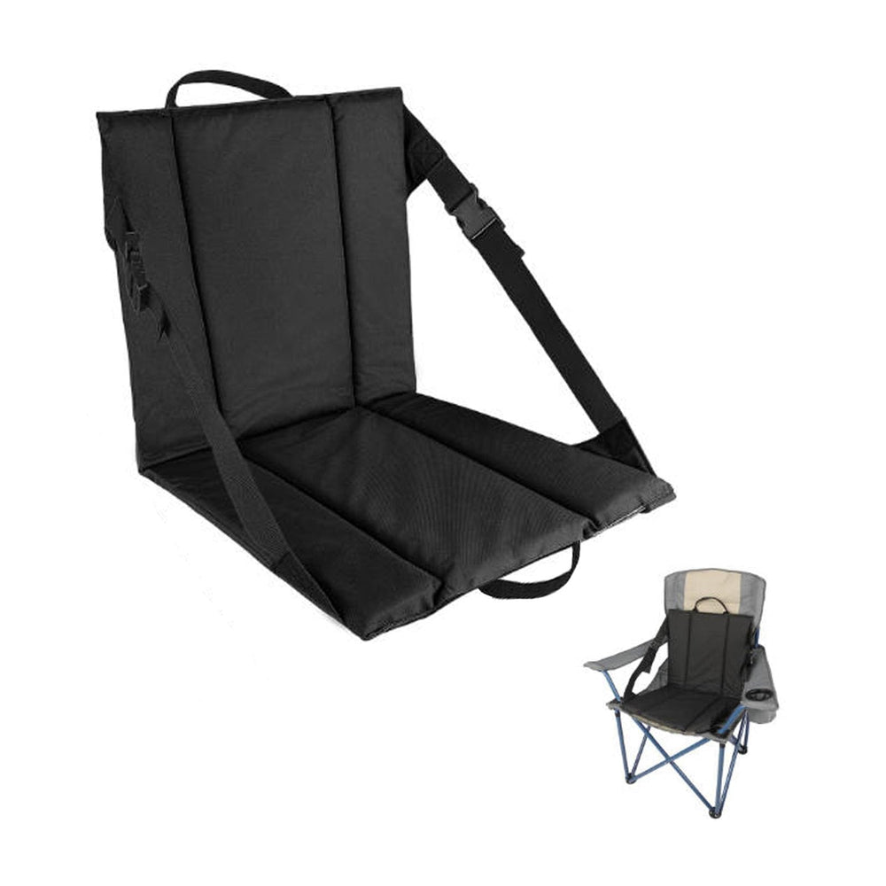 QISHENG front view of folded seat showing compact design and portability